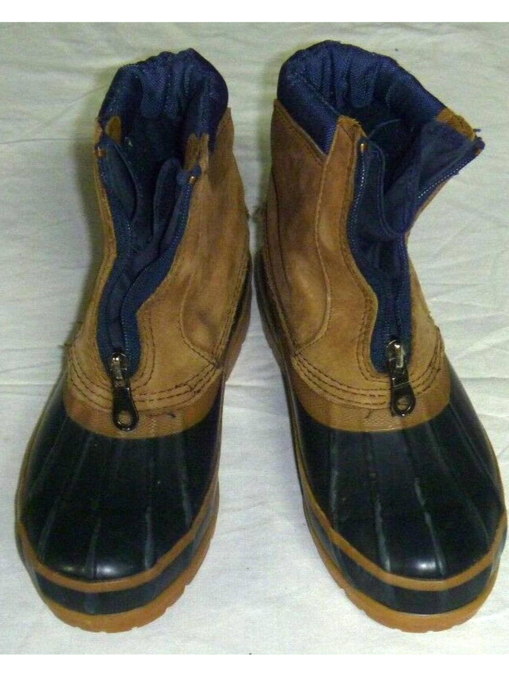 MEN'S G.H. BASS CO WATERPROOF RAIN SNOW BOOTS SHOES SIZE 6 COLOR BLUE KHAKI TAN